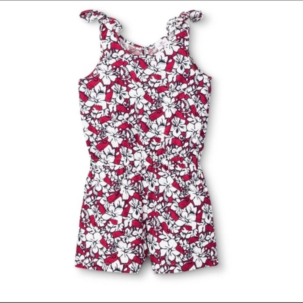 Vineyard Vines x Target Girls Hibiscus Whale Romper XS EUC